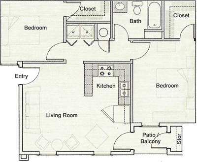 Two Bedroom / One Bath - 360 Tour